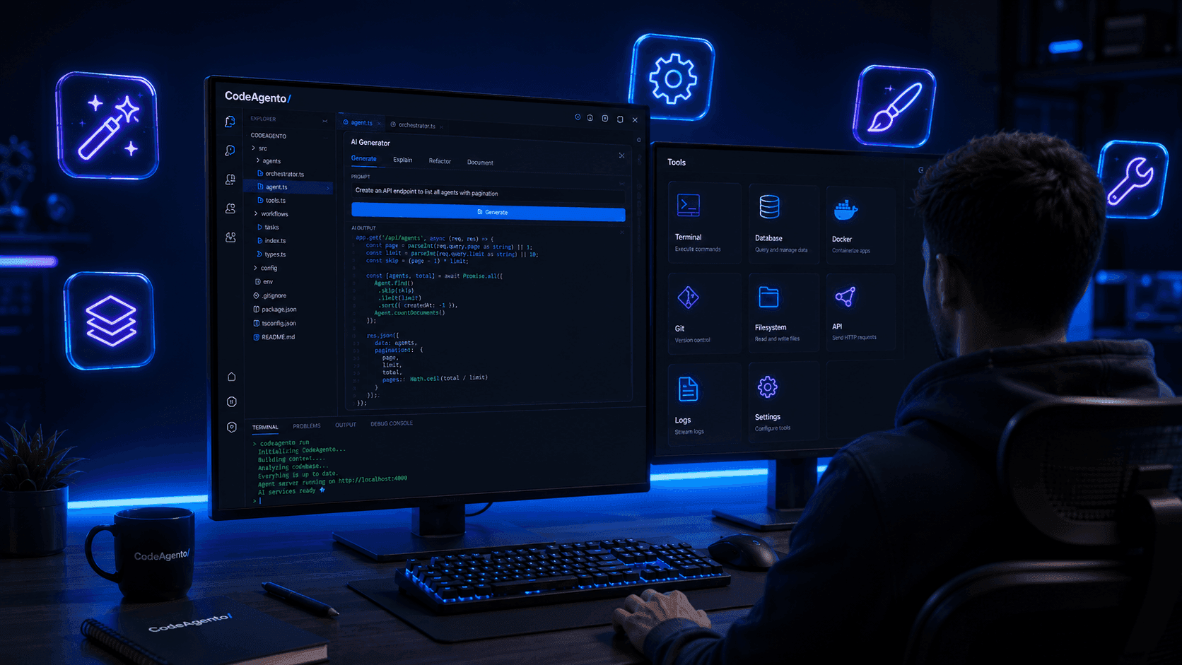 CodeAgento IDE features overview