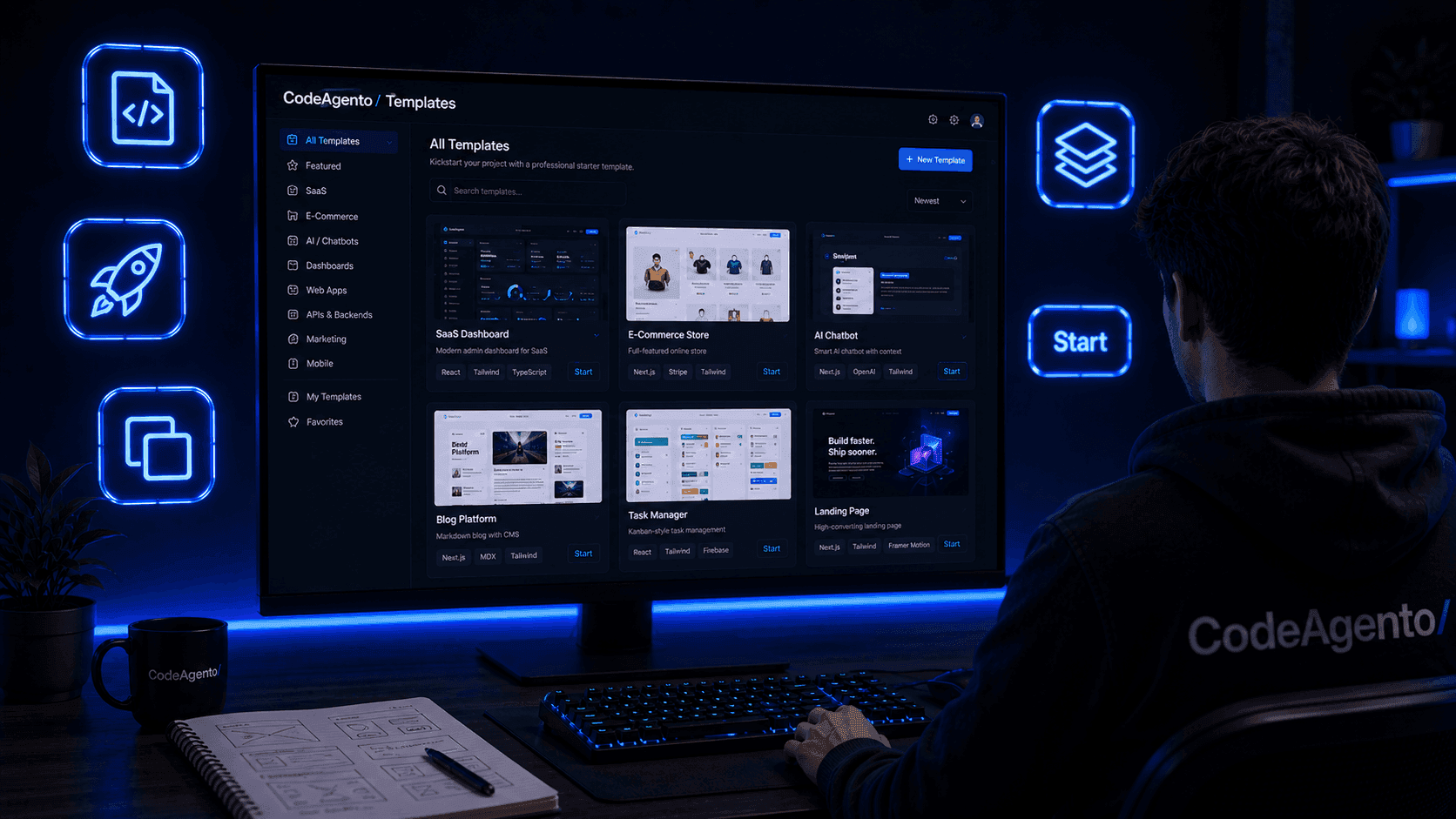 CodeAgento templates and starter projects